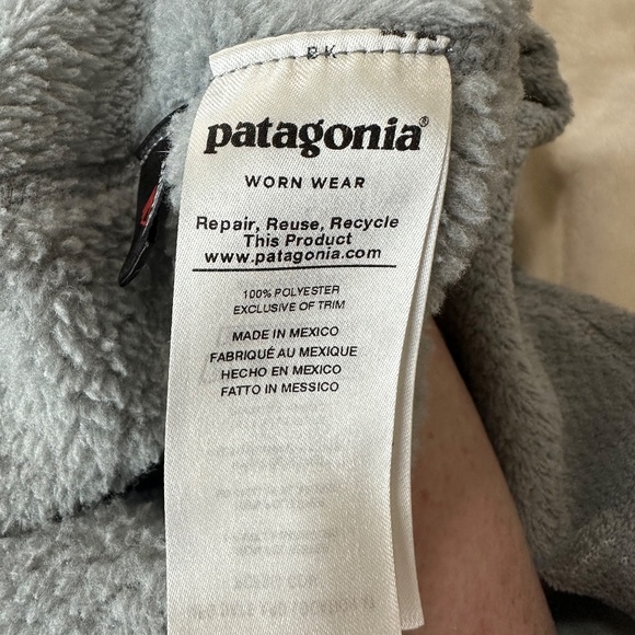 Patagonia Re-tool Snap T Fleece Pullover Fleece, Gray & Coral, Small, 25443 - Picture 9 of 10